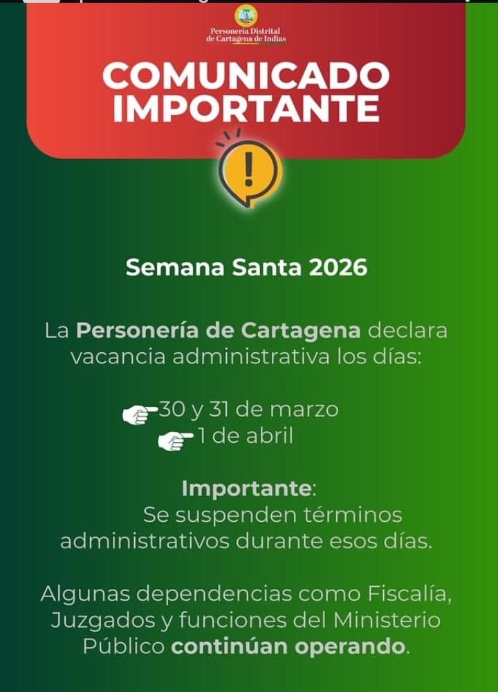 NO TENDREMOS ATENCION EN SEMANA SANTA 